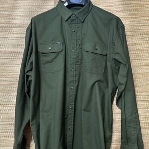 PONCHO OUTDOORS Army Green Flannel shirt